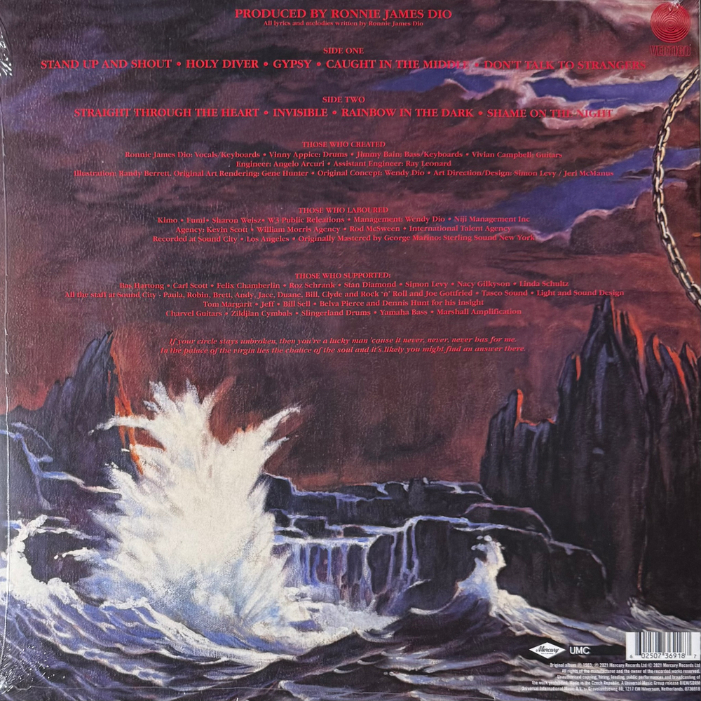 Виниловая пластинка Dio ‎– Holy Diver LP