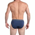 Мужские трусы брифы синие в полоску Sergio Dallini SG2938-2