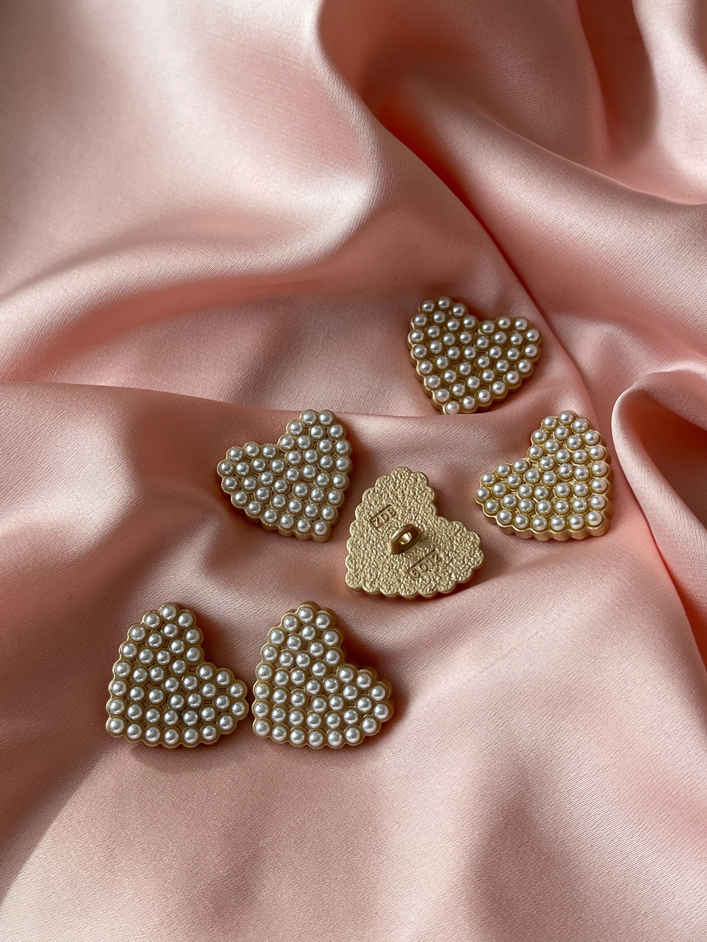 Пуговицы Жемчуг Сердце