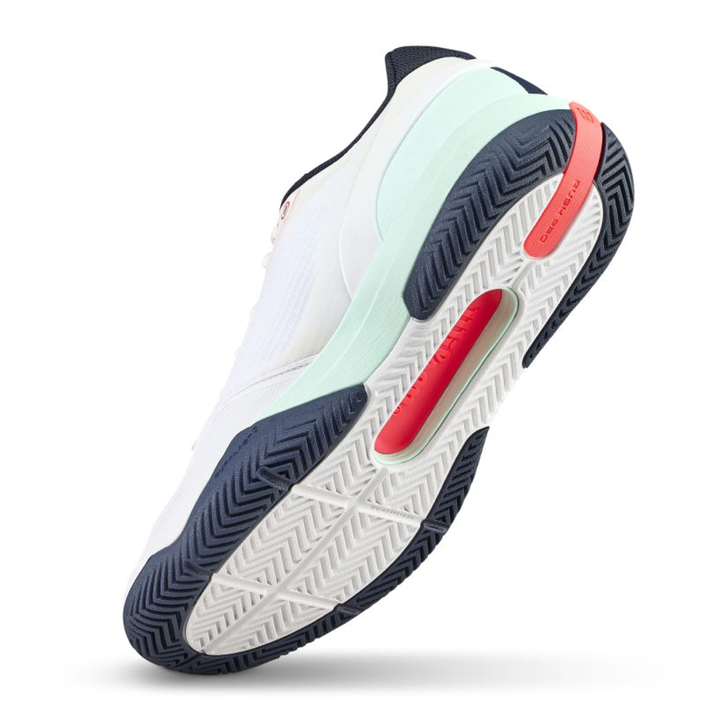 Мужские кроссовки теннисные Wilson Rush Pro 5 - white/bay/fiery coral