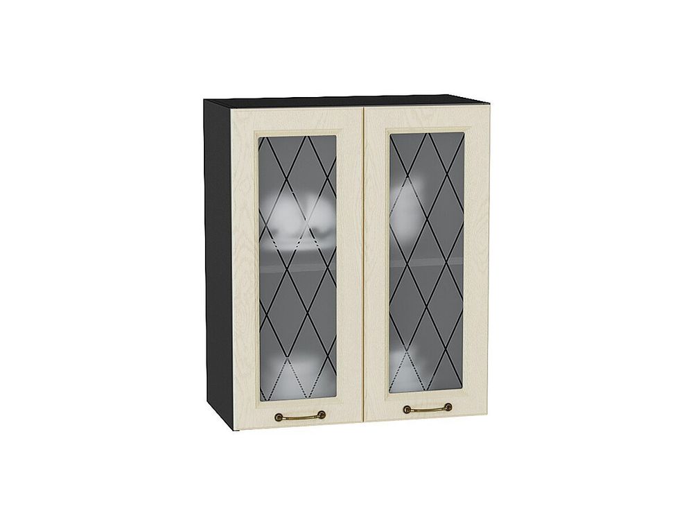 Шкаф верхний с 2-мя остекленными дверцами Ницца