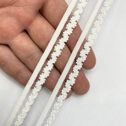 Отделочная резинка ажурная белая 12 мм