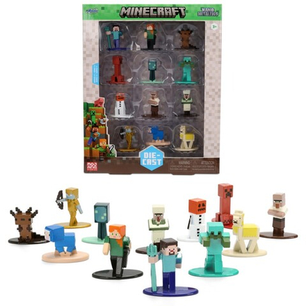Jada Toys 7541314 — Набор из 12 металлических коллекционных фигурок Minecraft 7541314
