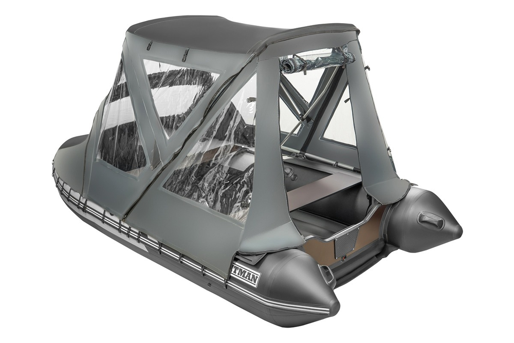 Тент трансформер КОМБИ Yachtman 360 НДНД (графит/черный)