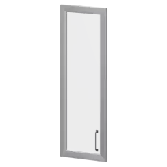 Дверь стеклянная в алюминиевой раме левая К-980.СР.ЛВ.Ф  356x20x1165 Приоритет