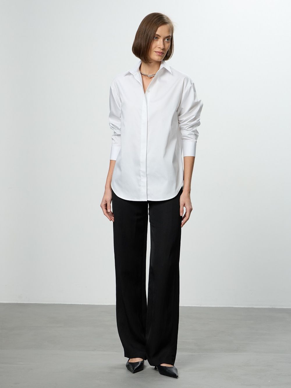 Рубашка Хельсинки белый хлопок