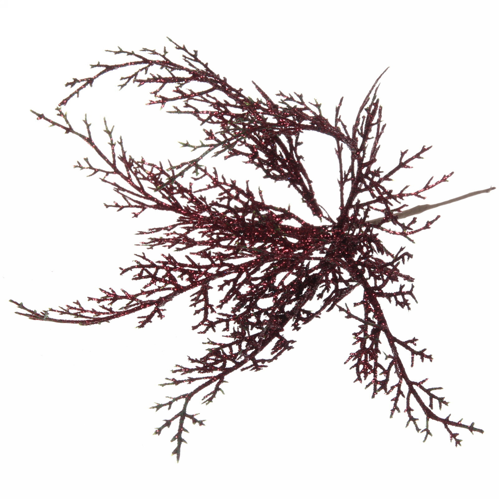 Ветка декоративная «Зимний танец» 27 см, Рубин