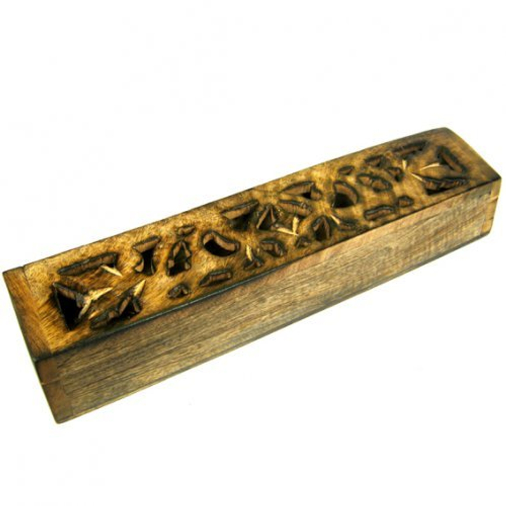 Подставка под благовония Пенал, дерево резное, цвет антик, 31 см