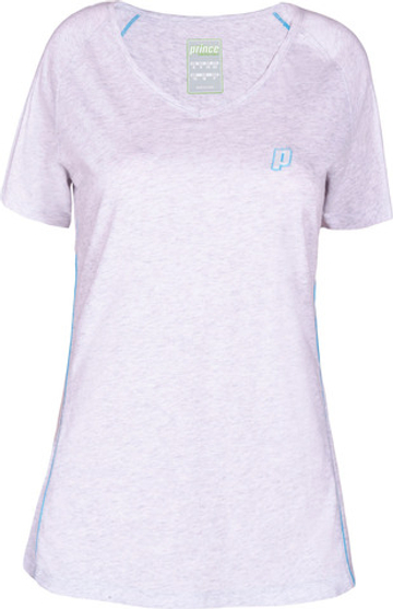 Женская теннисная футболка Prince V-Neck T-shirt - серый