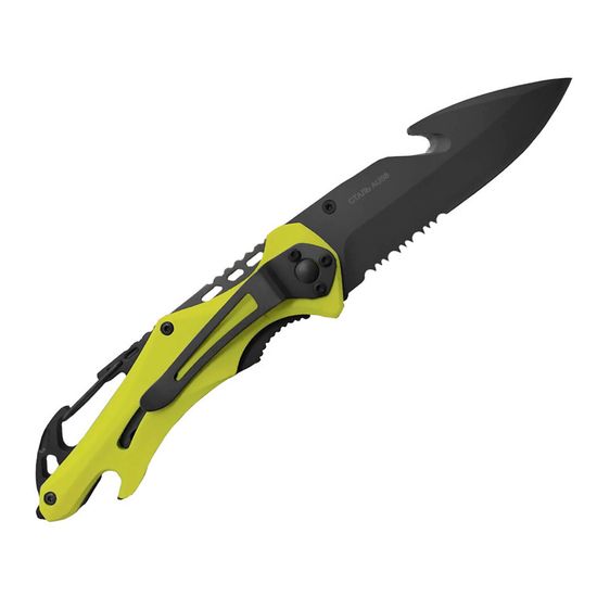 Нож аварийно-спасательный "Катран-М2" - салатовая рукоять 327-781601