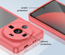 Двухкомпонентный защитный чехол с красными рамками для телефона Xiaomi Mi 12S Ultra, мягкий отклик кнопок