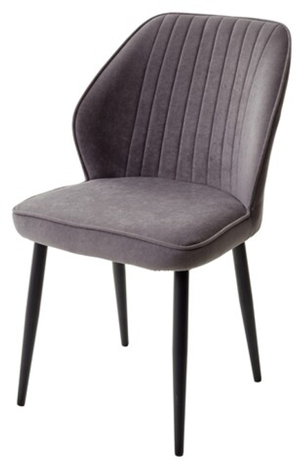 Стул VENA, цвет B28 Темно-серый, велюр / черный каркас М-City