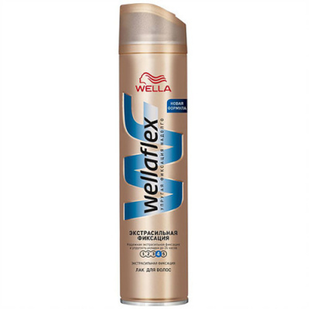 Wellaflex Лак д/волос "FLEXIBLE EXTRA STRONG HOLD" (4) эк/сил/фикс. 250мл