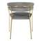 Стул Turin серый велюр с золотыми ножками