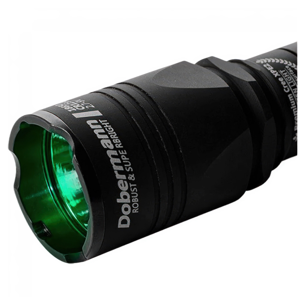 Тактический фонарь Armytek Dobermann (зелёный свет) — зеленый свет: не виден со стороны и не заметен некоторым животным, что делает его идеальным для охоты.