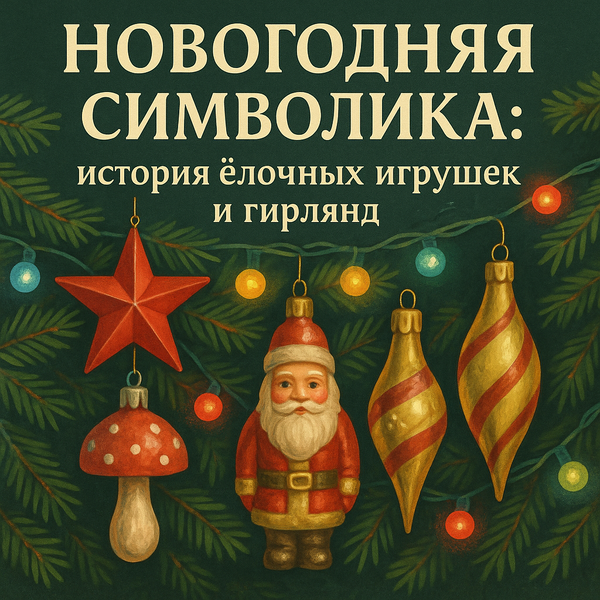 Новогодняя символика: история ёлочных игрушек и гирлянд