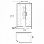 Душевая кабина River Dunay 120x90 ТН L 10000003130 с поддоном