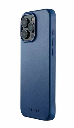 Накладка Mujjo Leather Case With MagSafe Compatible для iPhone 16 Pro Max, Blue (MUJJOCL055BL)