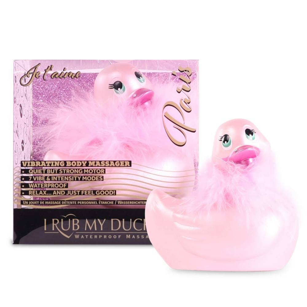 Розовый вибратор-уточка I Rub My Duckie 2.0 Paris (Цвет: розовый)