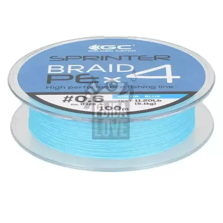 Шнур GC Sprinter PE X4 Blue 150м 0.148-0.205мм