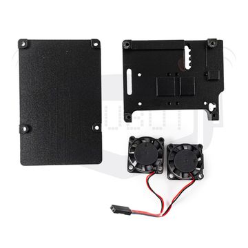 Охлаждающий корпус из алюминиевого сплава для Raspberry Pi с двойным вентилятором (case B)