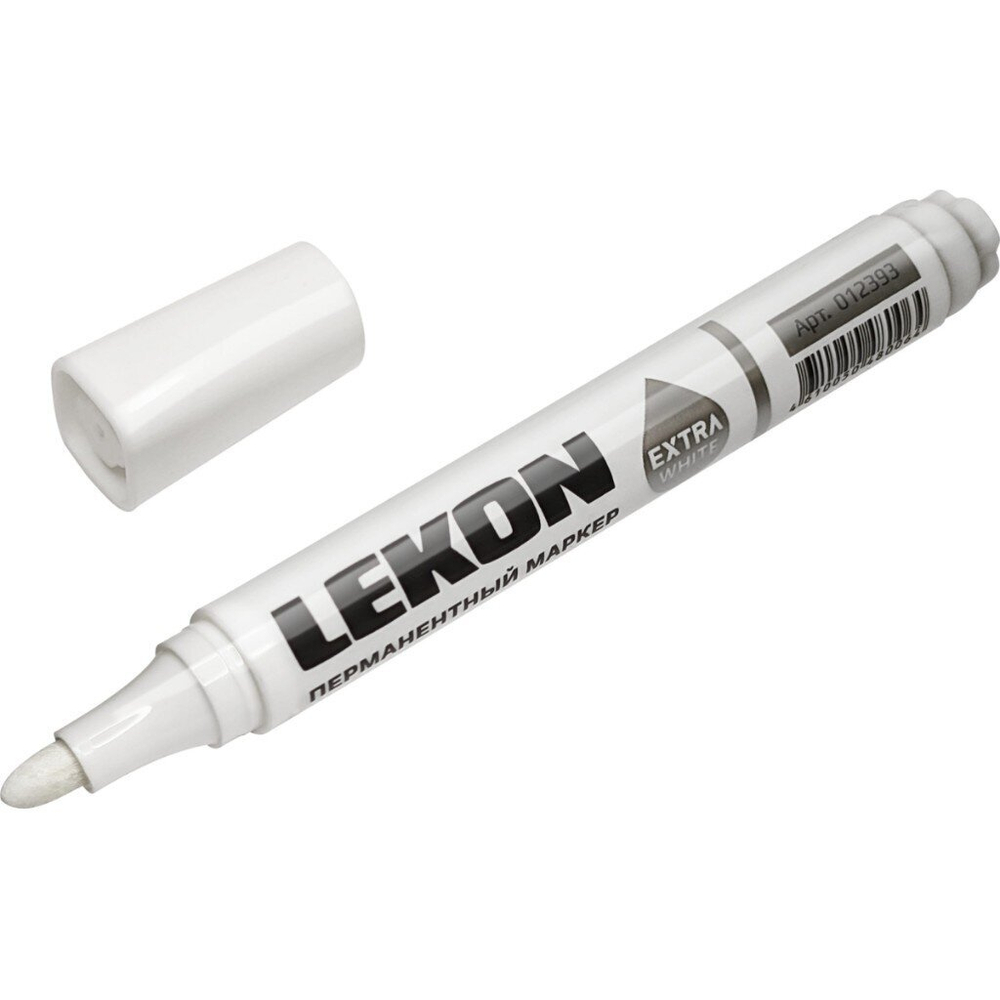Маркер LEKON EXTRA WHITE перманентный белый 3мм
