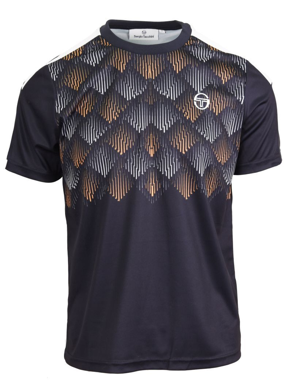 Теннисная футболка Sergio Tacchini Punte - black/apricote