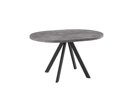 Стол МАМАДОМА Рондо М D100, Дымчатая керамика/черный
