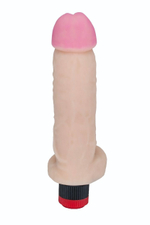 Вибромассажер-реалистик из неоскин - 23,2 см. (Цвет: телесный)