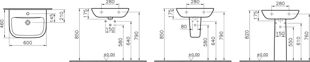 Раковина VitrA S20 5503B003-0001