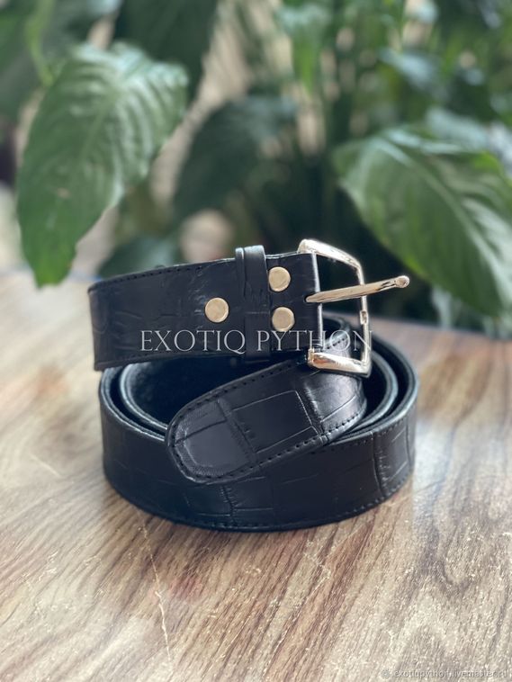 Ремень из кожи крокодила AC-82