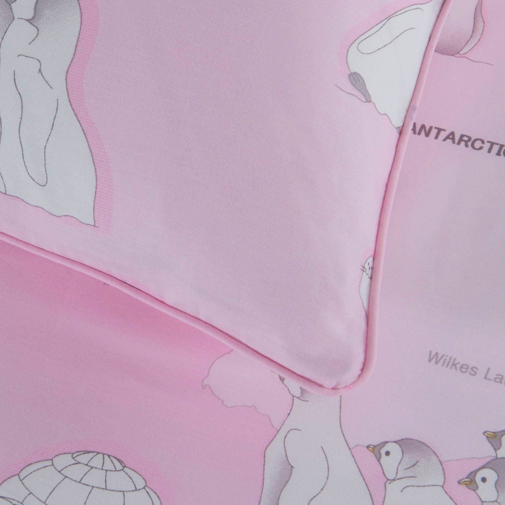 Детское постельное белье Sofi De MarkO Пингвины розовое
