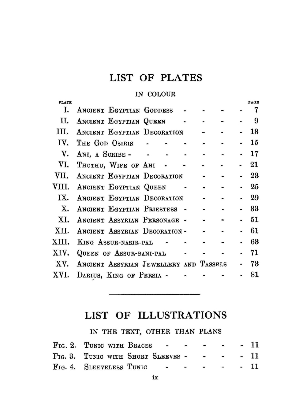 Ancient Egyptian, Assyrian, and Persian costumes and decorations | Houston Mary G.