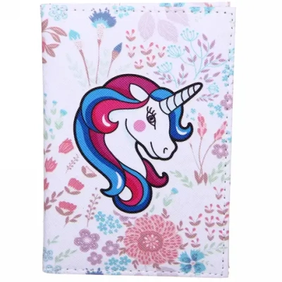 Обложка на паспорт «Travel», Красочный Единорог, 9,5*13см