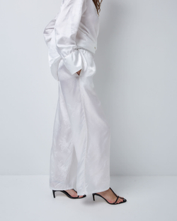 Костюм в пижамном стиле из вискозы Гуччи белый