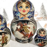 Матрешка 16см "Русская зима" 7 мест