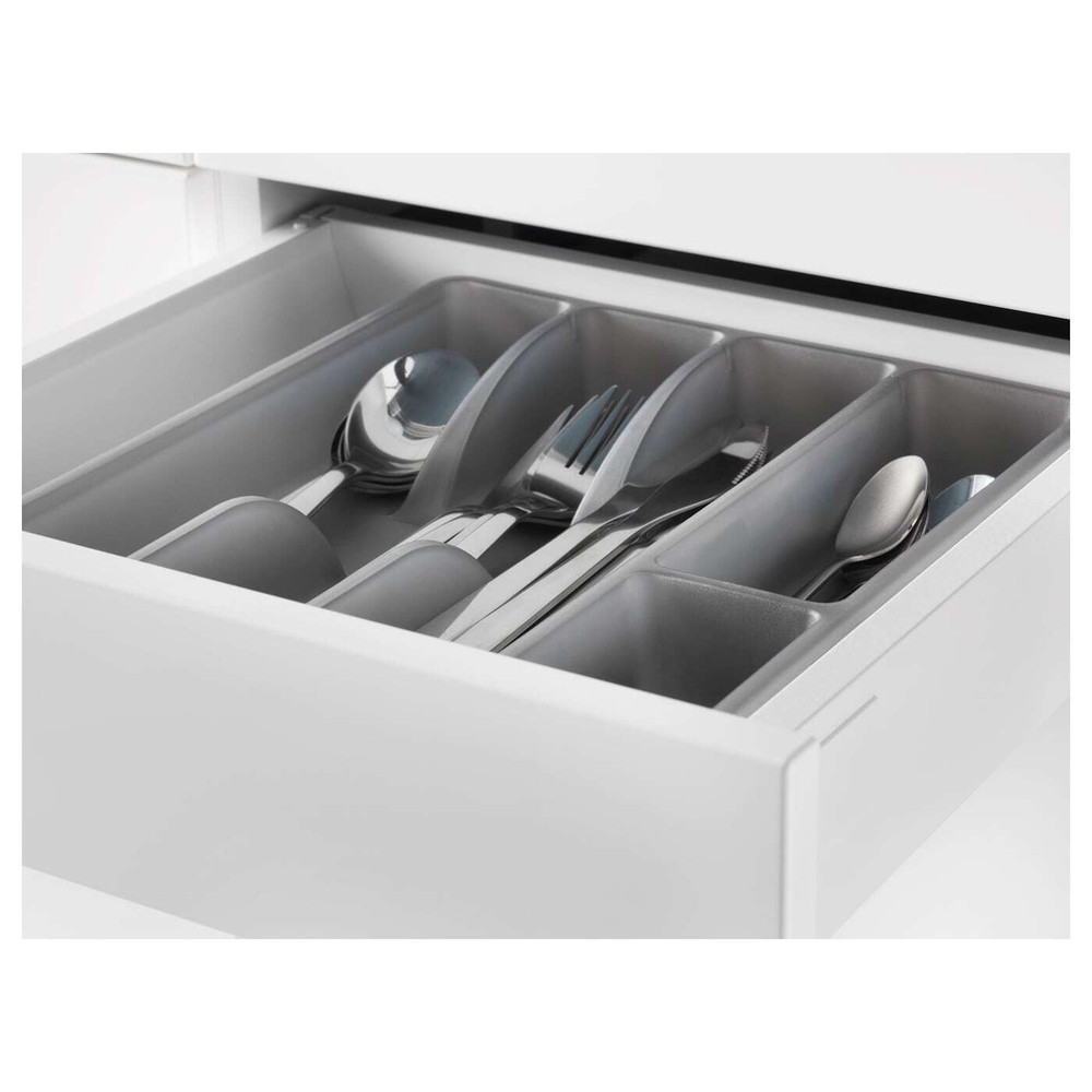 IKEA SMÄCKER  (ИКЕА СМÄСКЕР)  -  Лоток для столовых приборов/контейнер, серый, 31x26 см