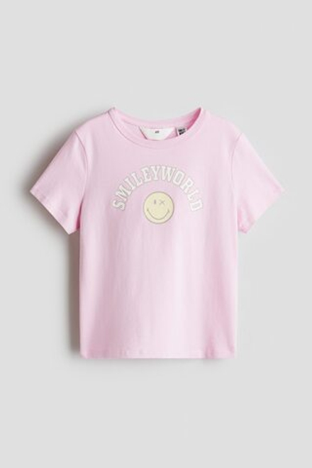 H&M Футболка с принтом, розовый