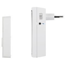 Звонок дверной ЭРА C96 беспроводной от сети белый с черным 6 мелодий | Электрозвонки беспроводные