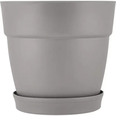 Горшок для цветов пластиковый 2л d-17см «Villa de Fiori» с фиксируемым поддоном, французский платан