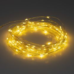 Садовая гирлянда ЭРА ERASF22-42 на солнечной батарее нить теплый свет 100 microLED 10 м