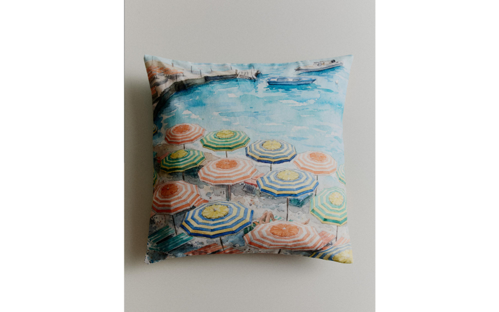 Zara Home наволочка декоративная из хлопка, синий, 45x45 см · 6398/008
