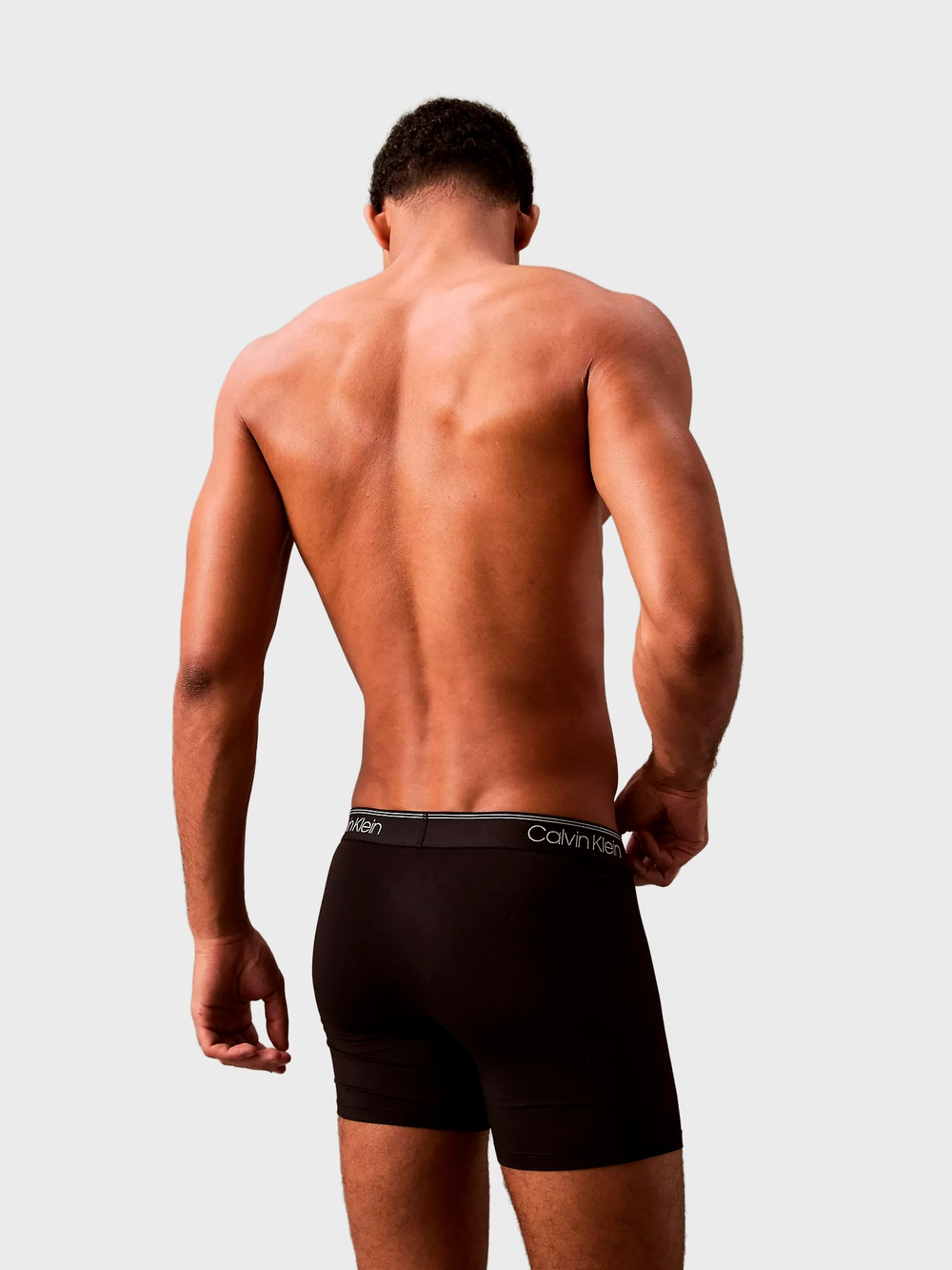 Мужские трусы боксеры-брифы Calvin Klein Micro Stretch 3-Pack Boxer Brief Black