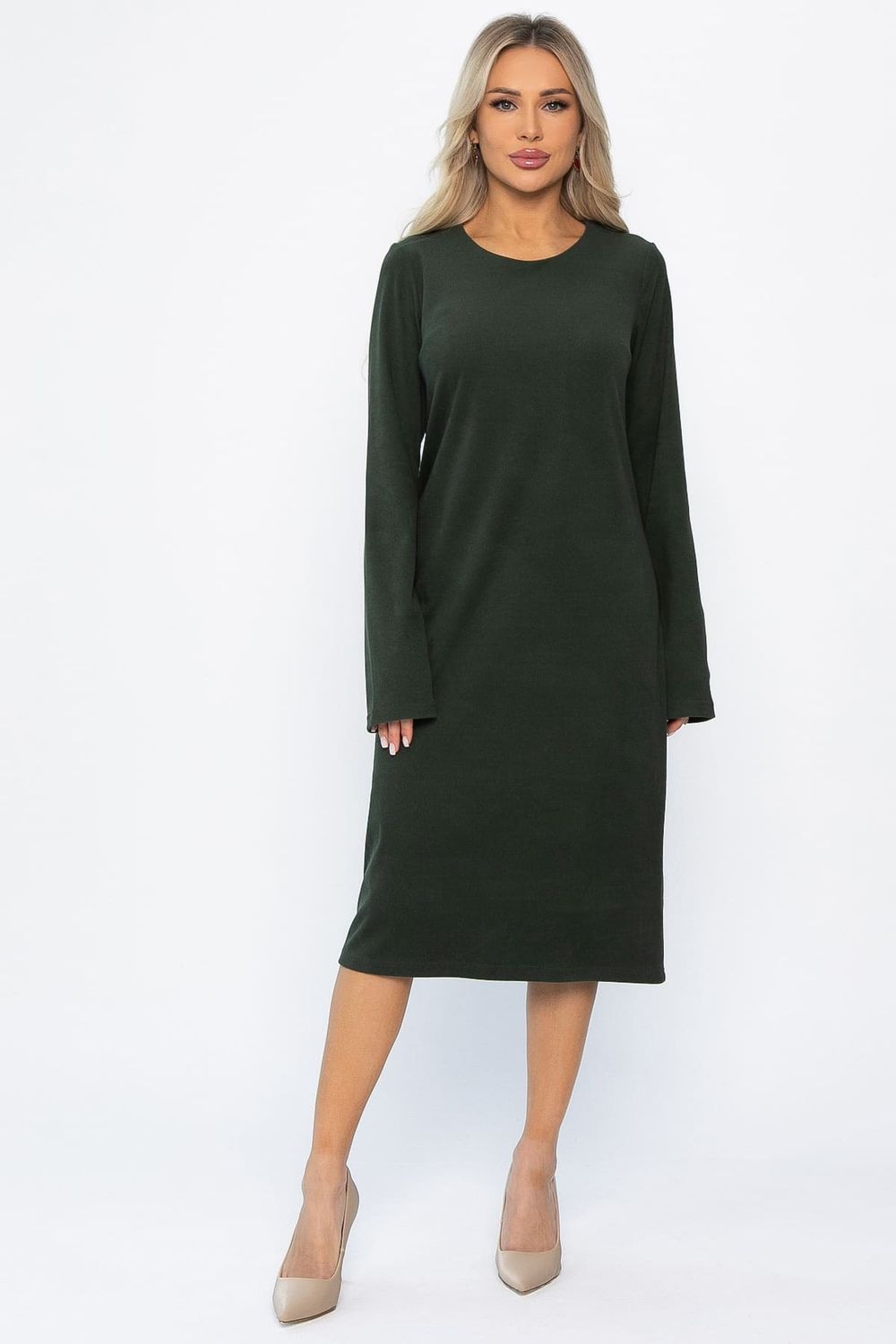 Платье трикотажное Уютный вечер (хаки) П14359-25М LT Collection