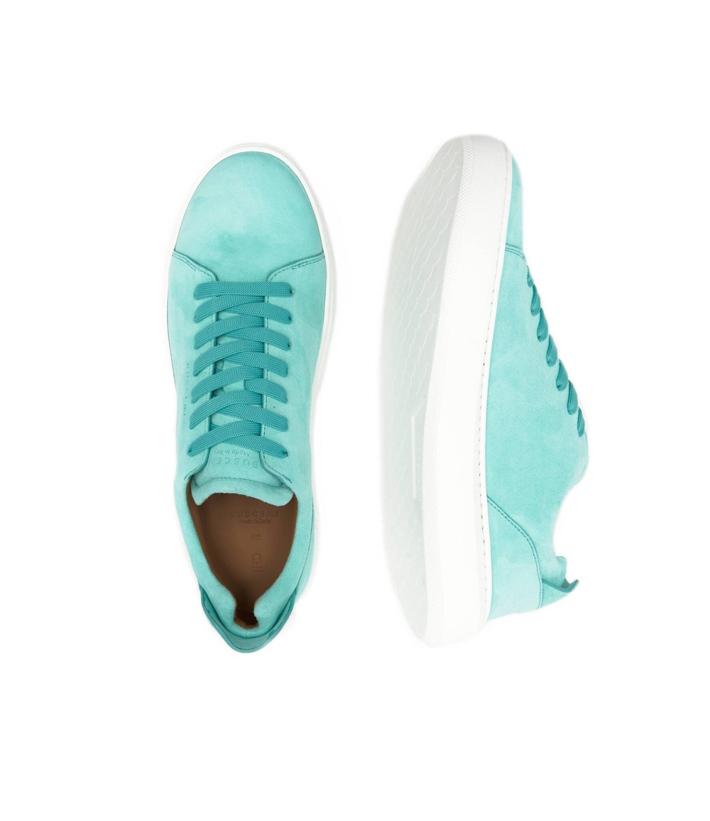 Кожаные кроссовки camoscio Buscemi - бирюзовый(BCS22726)