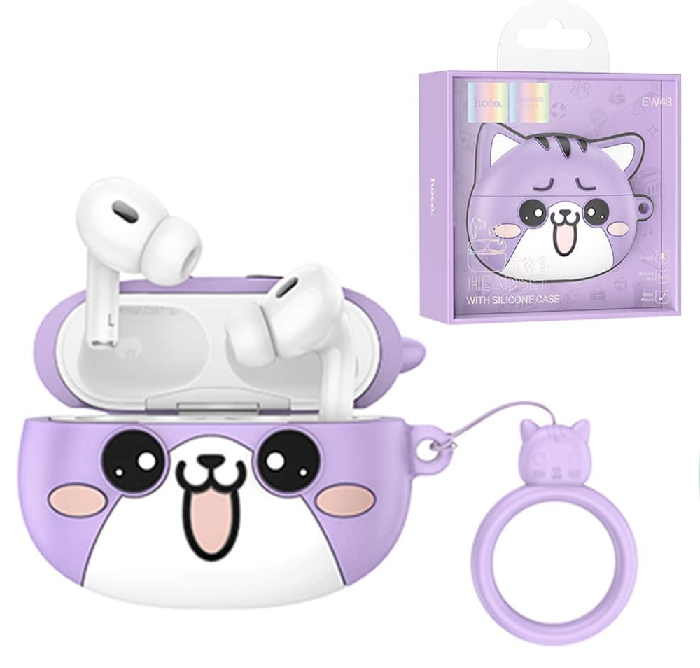 Беспроводные наушники TWS HOCO EW48 (фиолетовый) Purple cat