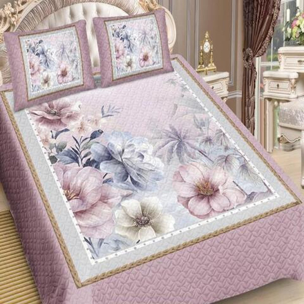 Покрывало шёлк с наволочками "РУ. ЭЛЕН", Россия.