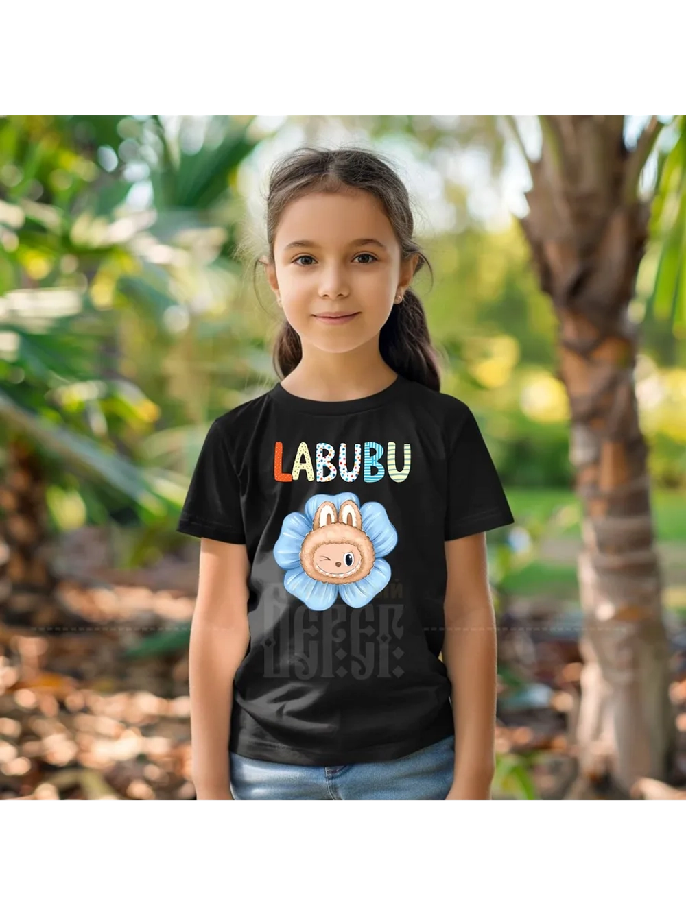 Термонаклейка на одежду, термопринт Лабубу