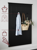 Вешалка настенная, 108х63, Индра, черный, МДФ, Dipriz