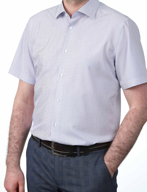 Сорочка мужская VESTER короткий рукав, светло-бирюзовый цвет, бамбуковое волокно, пэ, тенсель 72915 23